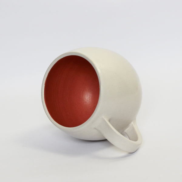 White & Orange Curve Mug