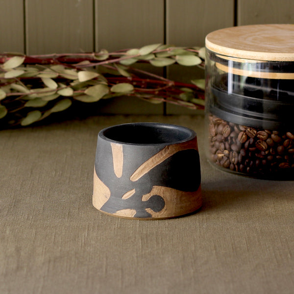 Stoneware Sgraffito Berry Tumbler