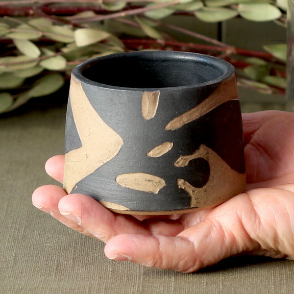 Stoneware Sgraffito Berry Tumbler