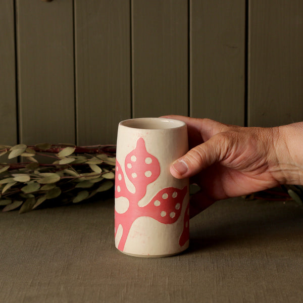 Stoneware Sgraffito Honesty Vase