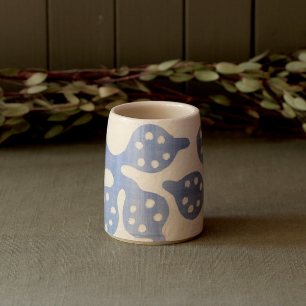 Stoneware Sgraffito Honesty Vase