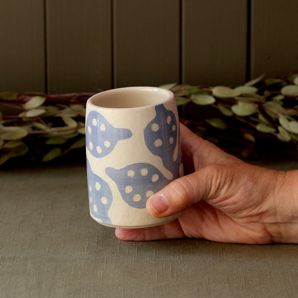 Stoneware Sgraffito Honesty Vase