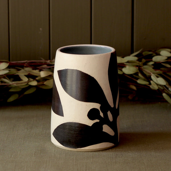 Stoneware Sgraffito Berry Vase